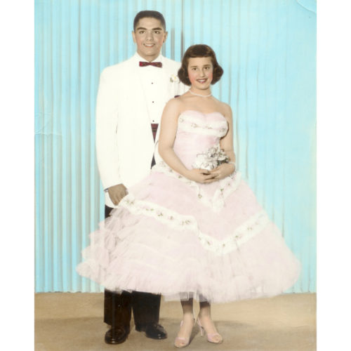 I was 16 and I was sure I was a princess! Prom with my high school sweetheart, Mike in 1956