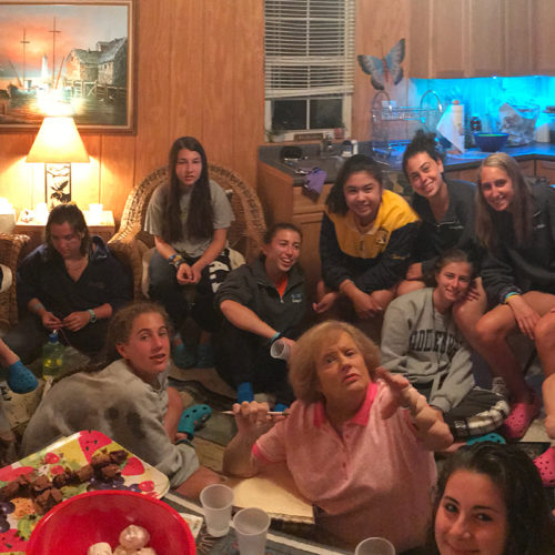 Can you believe how many teens fit in my cabin at camp?